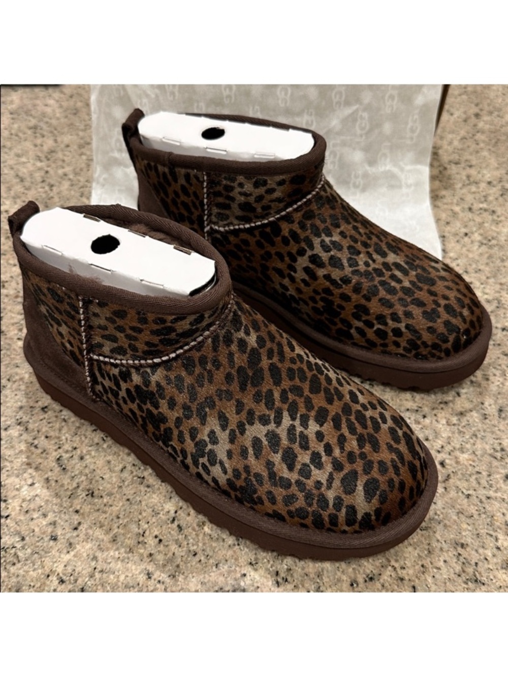 UGG® Classic Ultra mini boots in leopard print